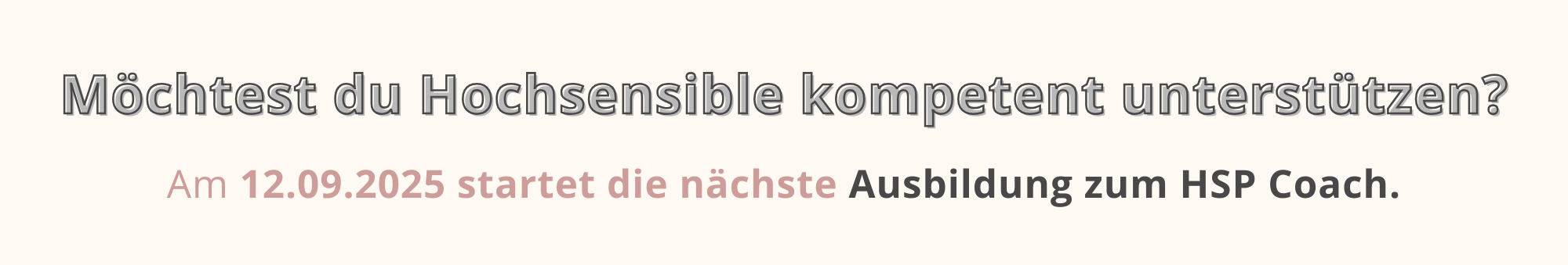 DIE Premium Ausbildung 💎 Banner Ankuendigung Ausbildung Startseite Webseite | Hochsensibilität und Trauma – Coaching, Seminare, Ausbildung | Hochsensibilität