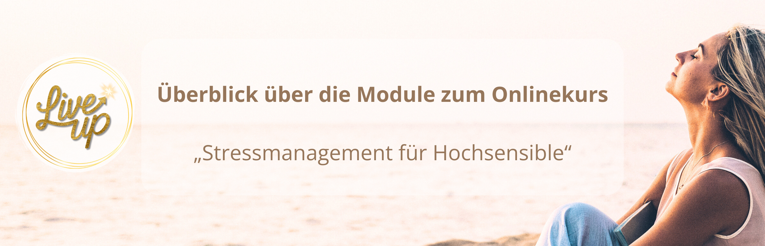 Ueberblick ueber die Module zum Onlinekurs „Stressmanagement fuer Hochsensible | Hochsensibilität und Trauma – Coaching, Seminare, Ausbildung | Stress