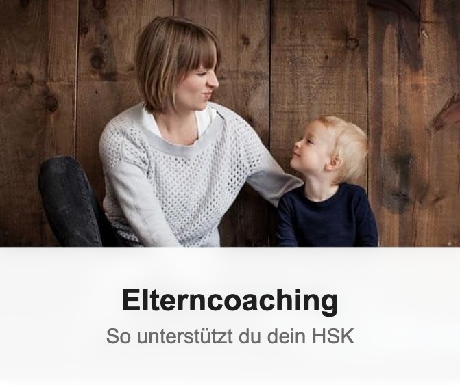 Gemeinsam wachsen Teaserbild "Elterncoaching, so unterstützt du dein HSK": Mutter kuschelt mit ihrem Kind