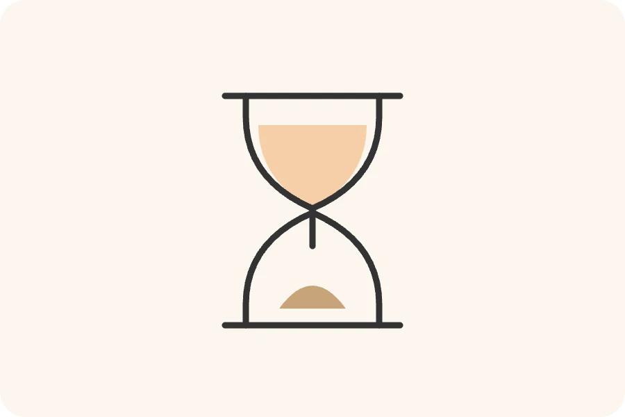 Zwei bis zehn Sitzungen, kein Dauerabo ⏳ Zeichnung einer Sanduhr