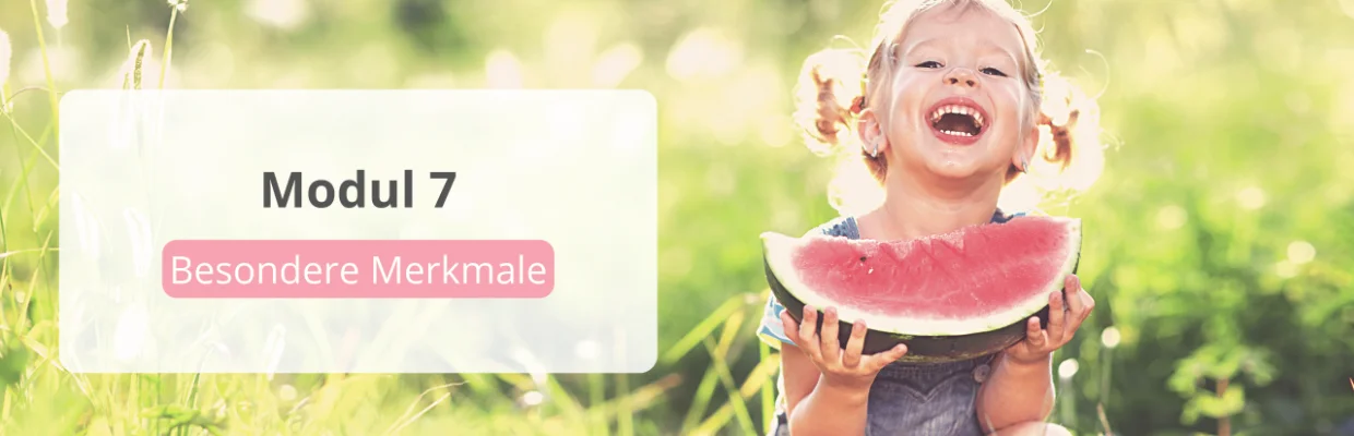 Banner zu Modul 7 "Besondere Merkmale" des Onlinekurses "Dein hochsensibles Kind verstehen"